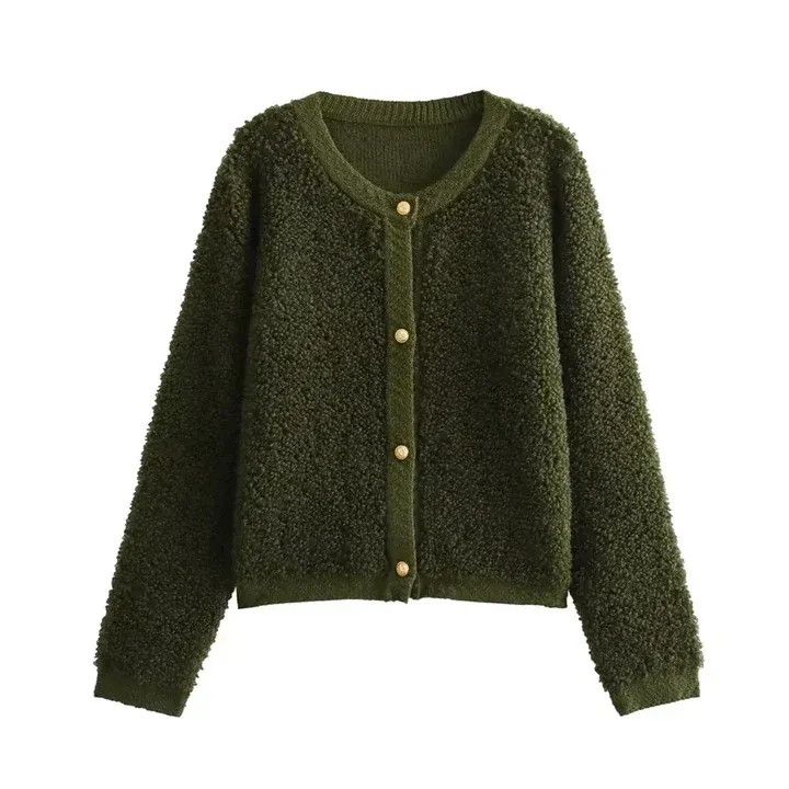 Avelina - Zachte teddy cardigan voor een cozy look