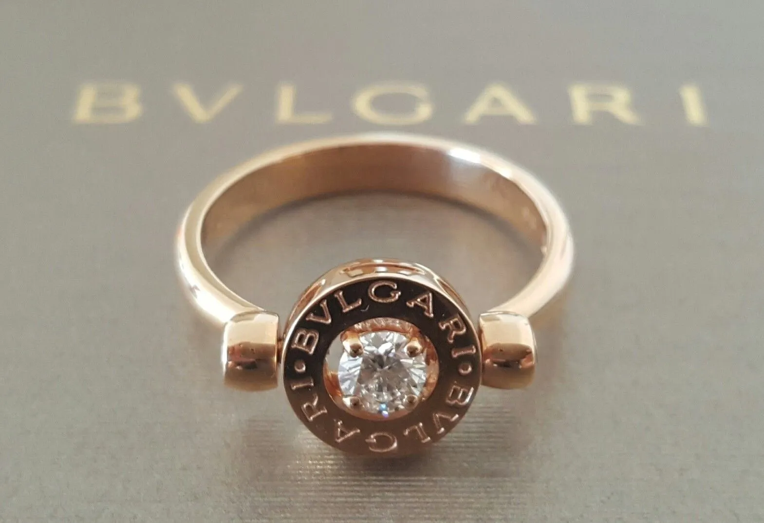 Bulgari Bvlgari 0.25ct Diamond 18ct Rose Gold Ring REF: AN853336 $4350 US