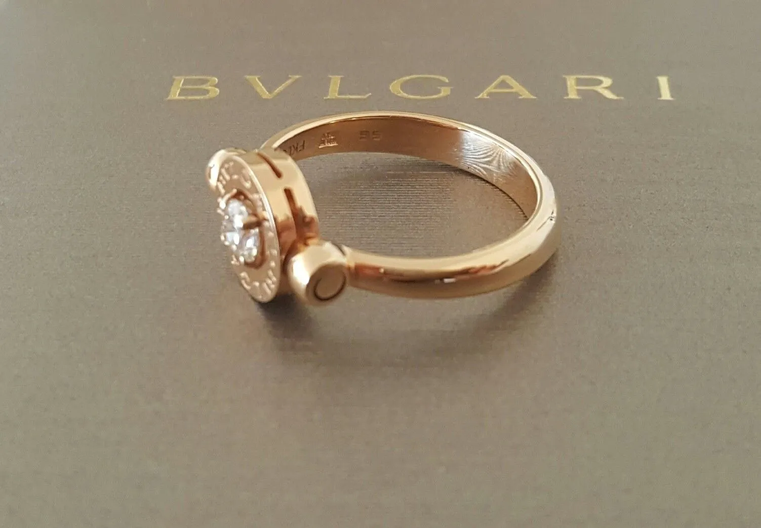 Bulgari Bvlgari 0.25ct Diamond 18ct Rose Gold Ring REF: AN853336 $4350 US