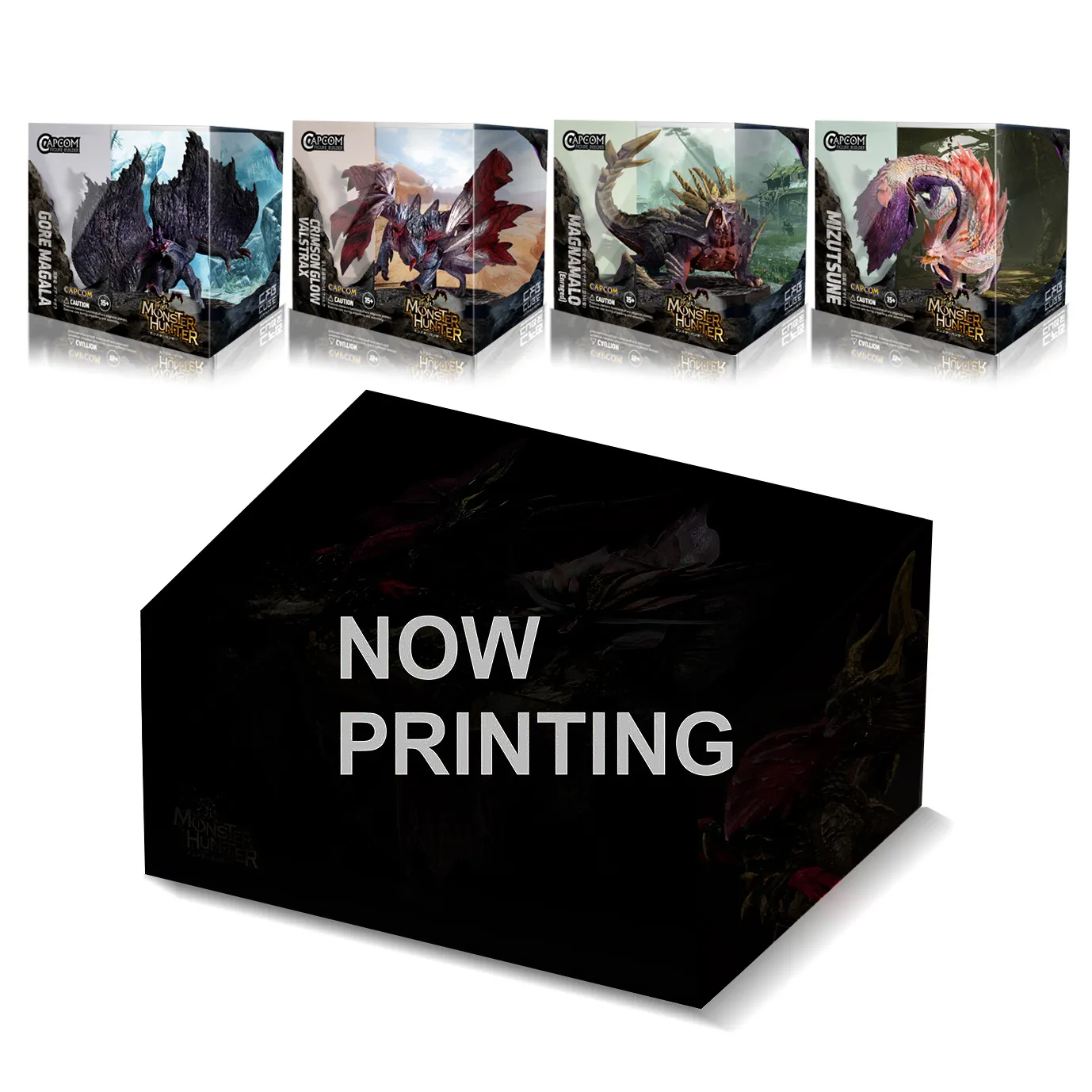 CFB Cube - 4 Pieces Box (Gore Magala/Crimson Glow Valstrax/Magnamalo (Enraged)/Mizutsune) - Monster Hunter
