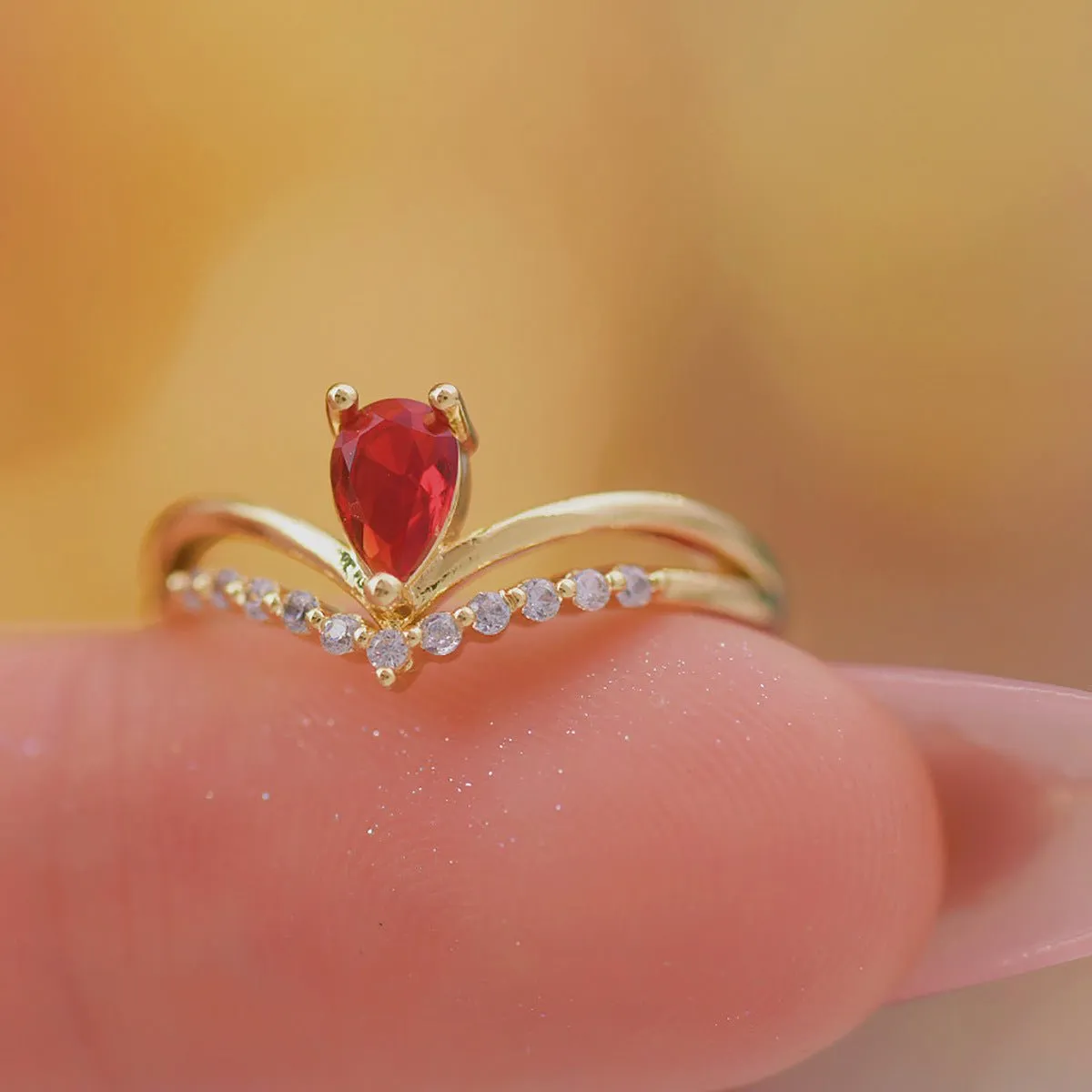 Crimson Crown Ring
