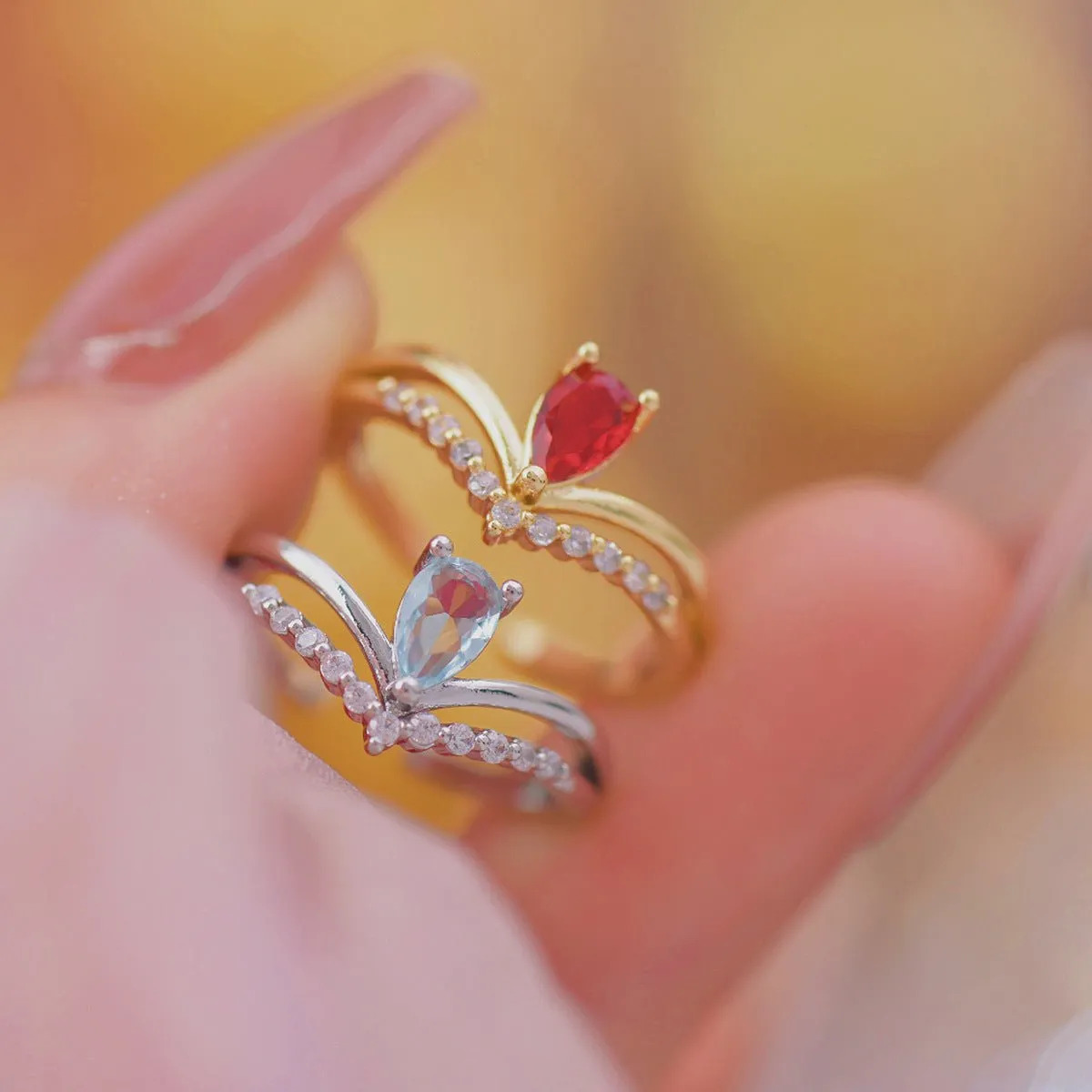 Crimson Crown Ring