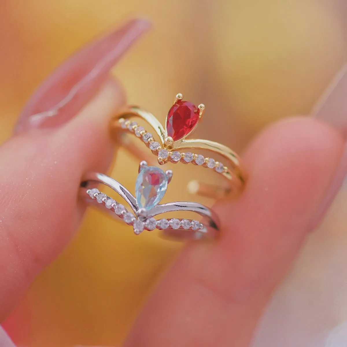 Crimson Crown Ring