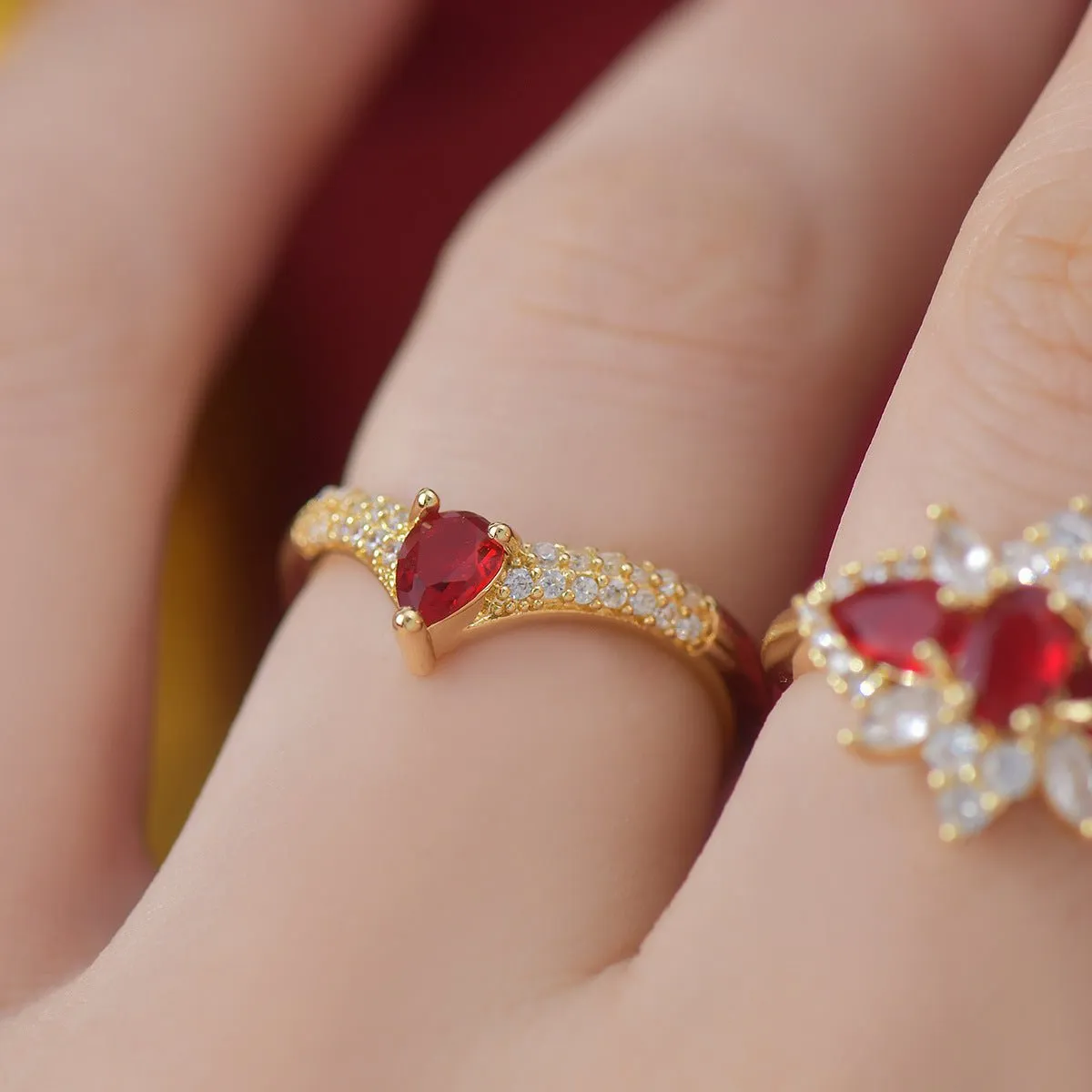 Crimson Tiara Ring