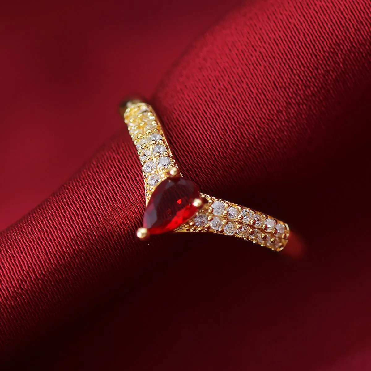 Crimson Tiara Ring