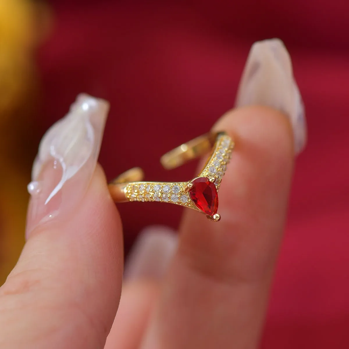 Crimson Tiara Ring