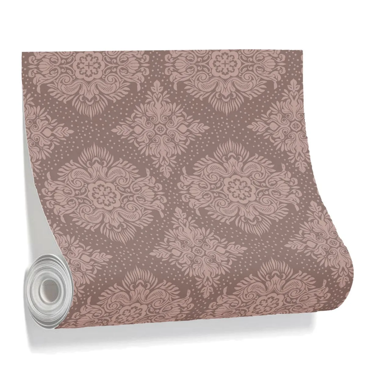 Damask Revival-Crimson - Wall Covering - Pre-Pasted PVC Free