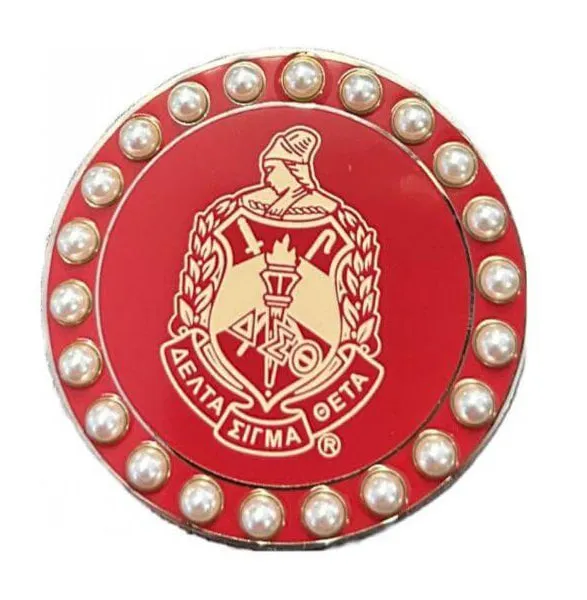 Delta Pins - Crest with 22 Pearls