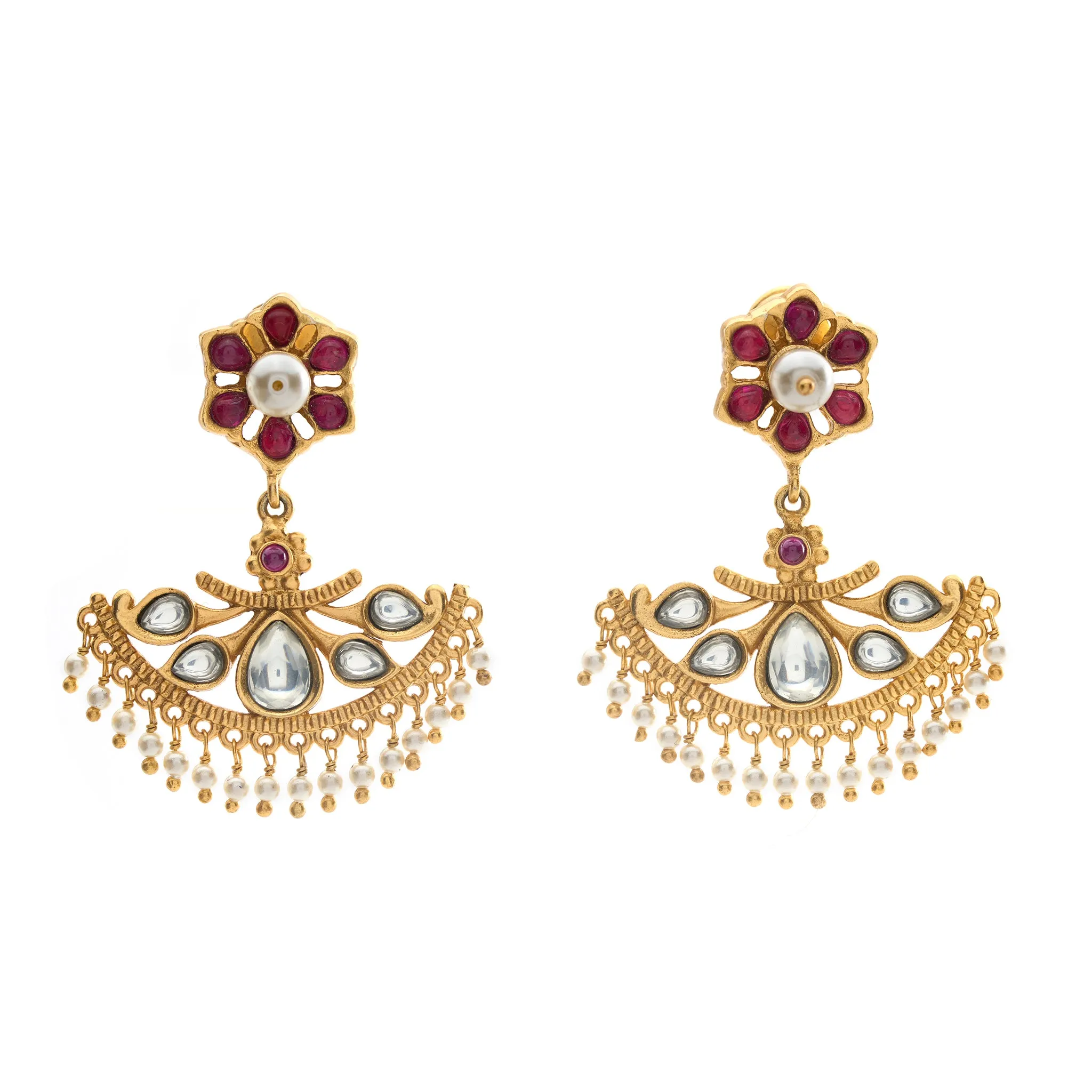 Gulmohar Crescent Studs