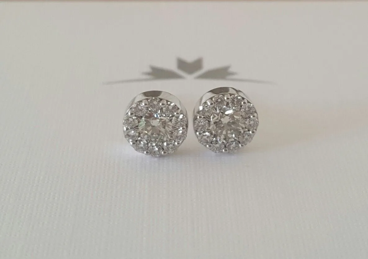 Hearts on Fire 0.50tcw Ideal Cut Diamond Fulfilment Earrings in 18ct White Gold