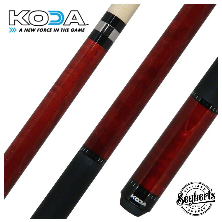 KODA Crimson-Stained Maple Pool Cue - KD31