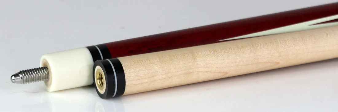Players Classic Series Crimson Stained Maple 4 Point Graphic Pool Cue - C801