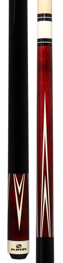 Players Classic Series Crimson Stained Maple 4 Point Graphic Pool Cue - C801