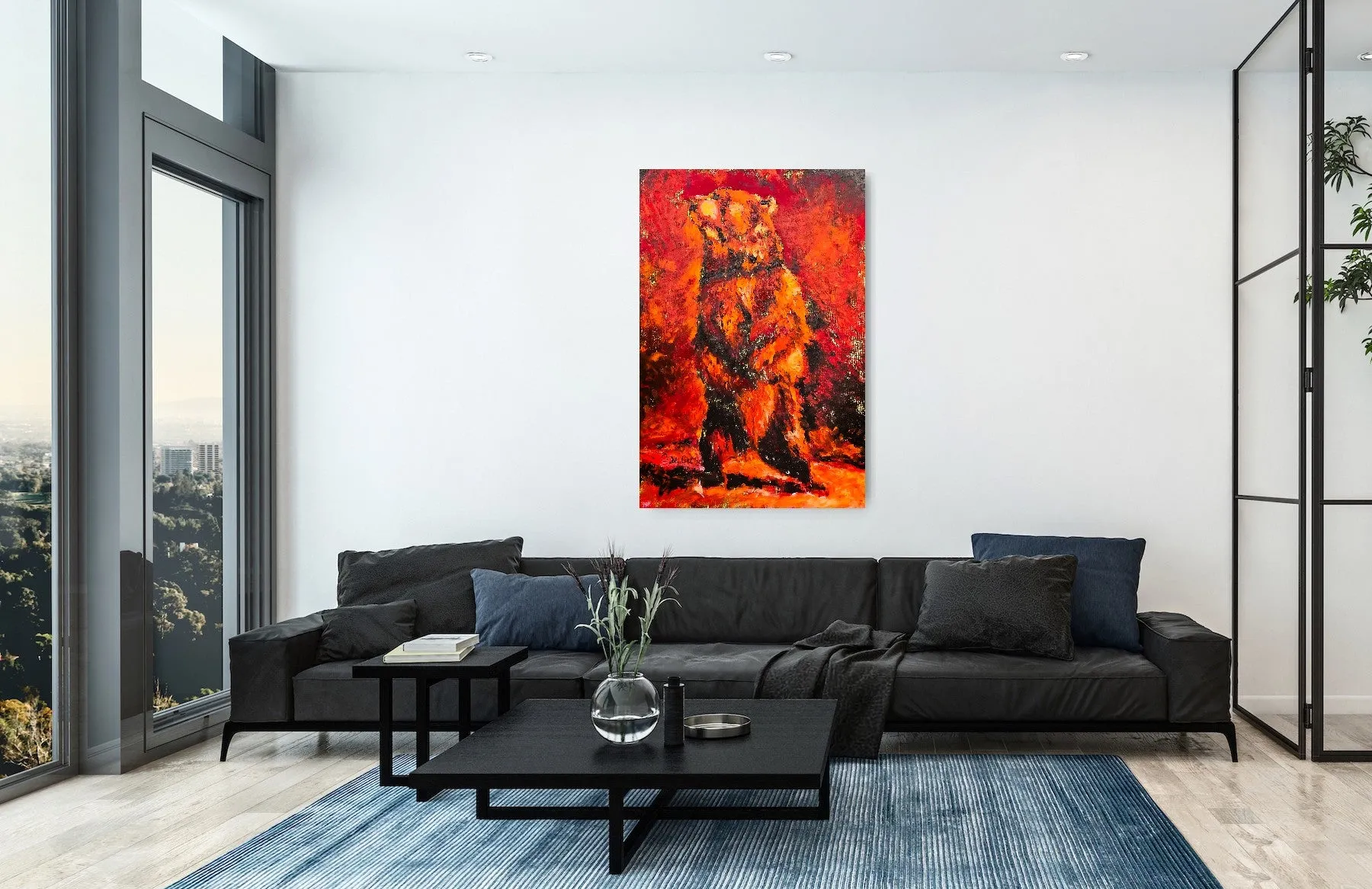 Red Bear Painting