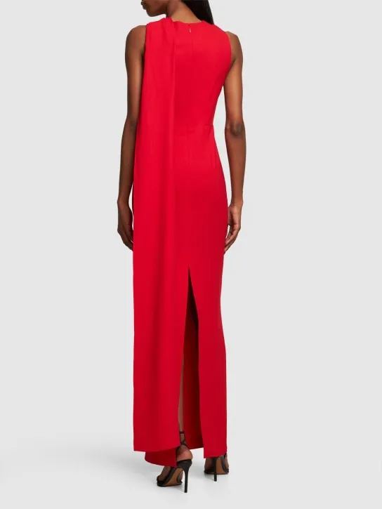Roland Mouret   Asymmetric stretch cady maxi dress 