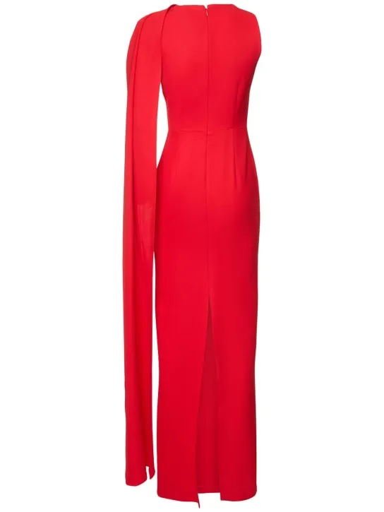 Roland Mouret   Asymmetric stretch cady maxi dress 