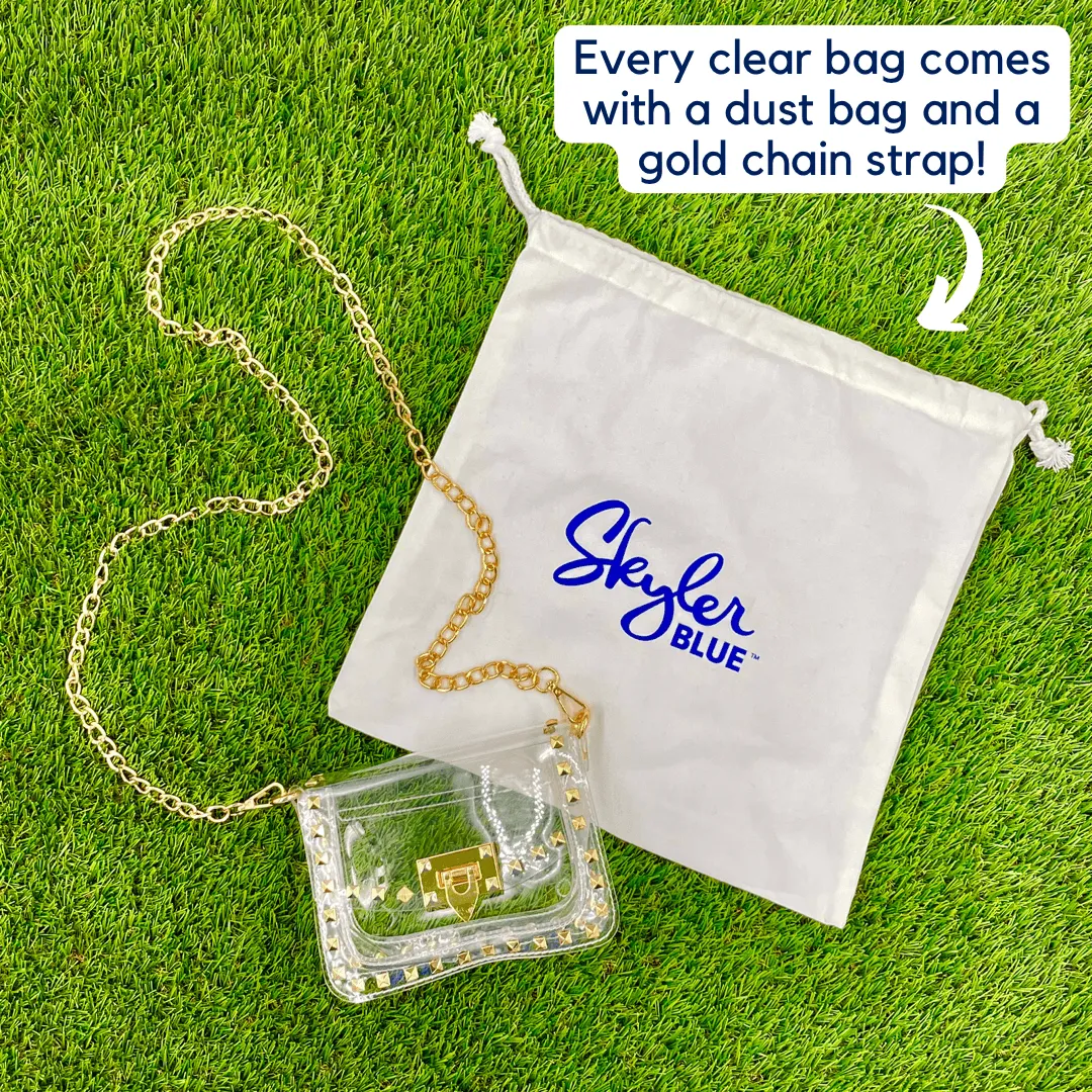 The Fayetteville Clear Small Studded Bag