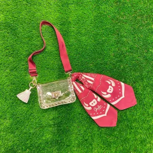 The Fayetteville Clear Small Studded Bag