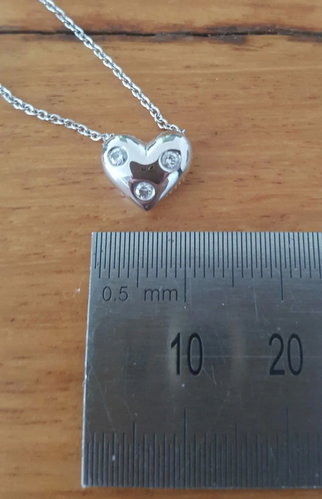 Tiffany & Co. Solid Platinum and Diamond Etoile Heart Necklace/Pendant